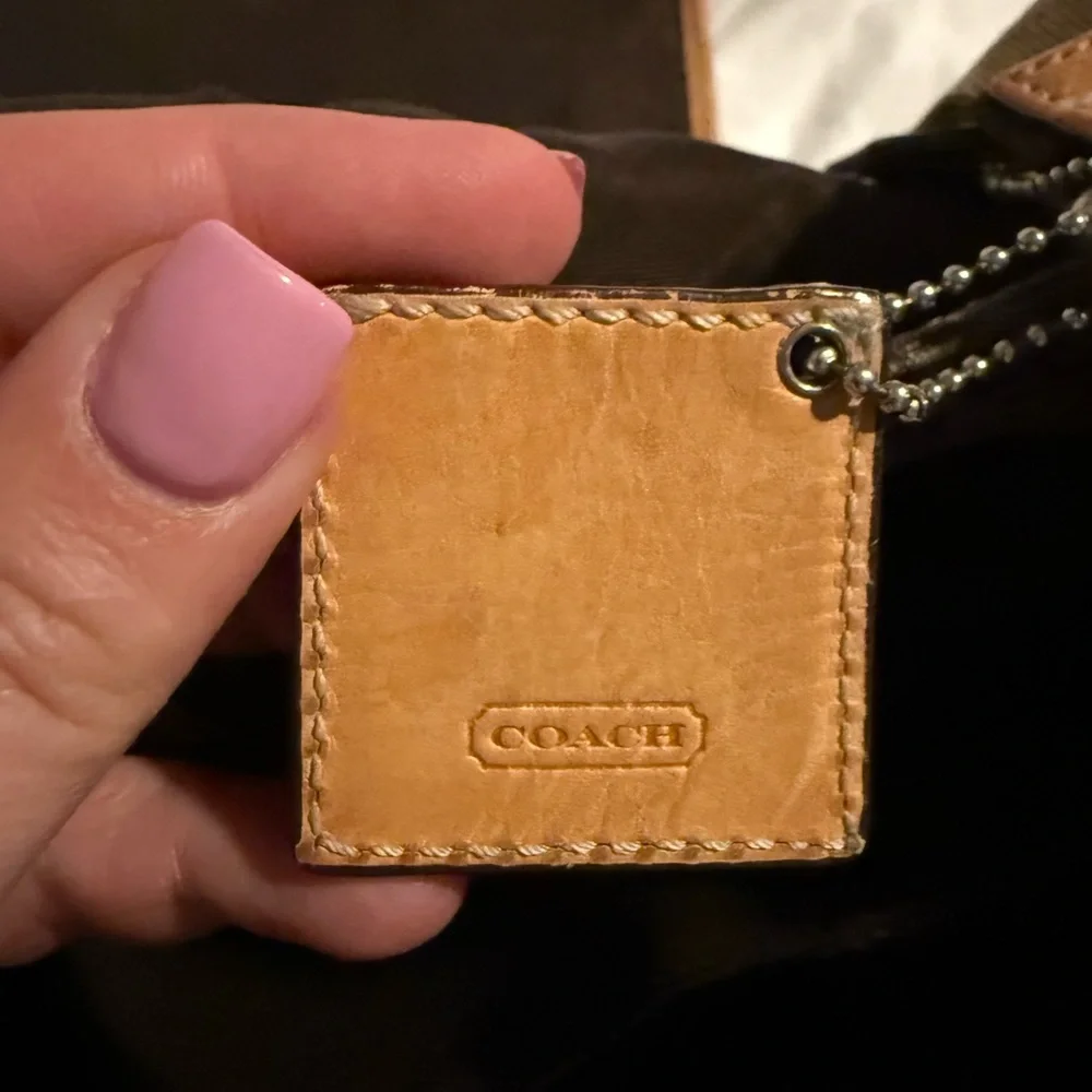 Coach Signature Brown and Tan Messenger Bag